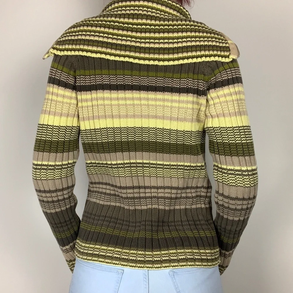 J. Crew Striped Zip-Up Sweater - Picture 4 of 6